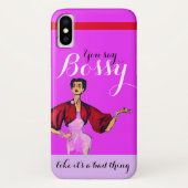 Bossy Gal Retro Magenta Case-Mate iPhone Case (Achterkant)