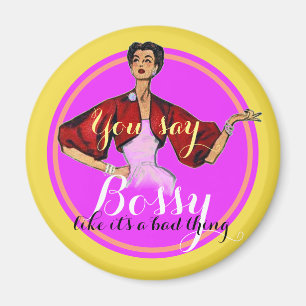 Bossy Gal Retro Magneet