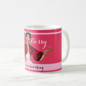 Bossy Gal Retro Pink Koffiemok (Voorkant rechts)