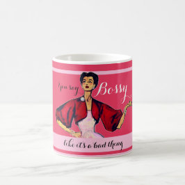 Bossy Gal Retro Pink Koffiemok