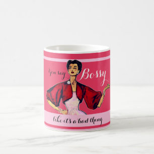Bossy Gal Retro Pink Koffiemok