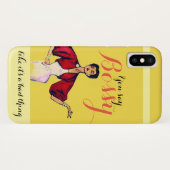 Bossy Gal Retro Yellow Case-Mate iPhone Case (Achterkant (horizontaal))
