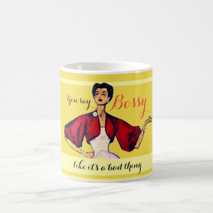 Bossy Gal Retro Yellow Koffiemok