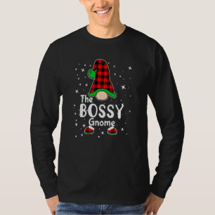 Bossy Gnome Buffalo Pset Matching Family Christma T-shirt