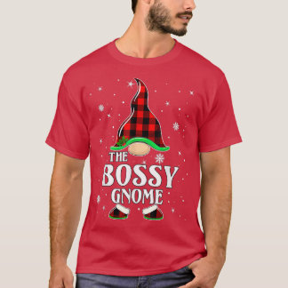 Bossy Gnome Buffalo Pset Matching Family Christma T-shirt
