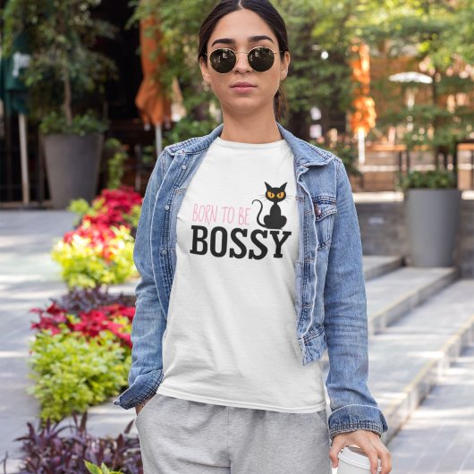 Bossy kat grappig en elegant huisdier liefhebber t-shirt