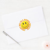 Bossy laarzen Vertrouw me glimlach Ronde Sticker (Envelop)