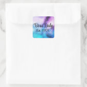 Bossy Lady Est. Vierkante Sticker (Tas)