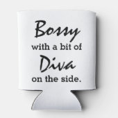 Bossy met een beetje diva Modern Trendy Blikjeskoeler (Achterkant)