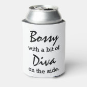 Bossy met een beetje diva Modern Trendy Blikjeskoeler (Blikje Achterkant)
