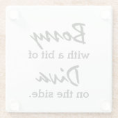 Bossy met een beetje diva Modern Trendy Glazen Onderzetter (Achterkant)