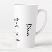 Bossy met een beetje diva Modern Trendy Latte Mok (Rechts)