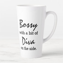 Bossy met een beetje diva Modern Trendy Latte Mok