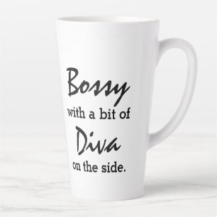 Bossy met een beetje diva Modern Trendy Latte Mok