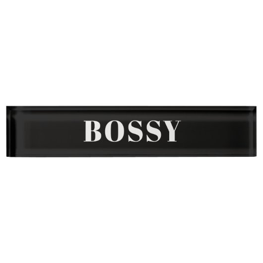 Bossy Naambordje (Voorkant)