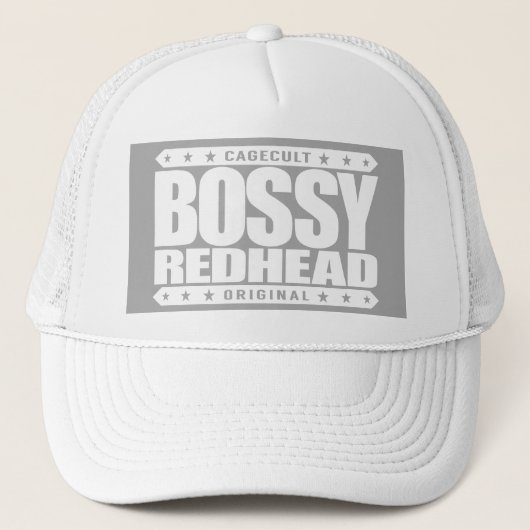 BOSSY REDHEAD - Ik ben Dominant Fiery Phoenix Risi Trucker Pet (Voorkant)