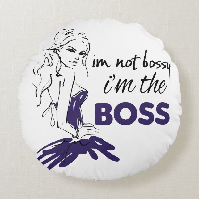 Bossy Rond Kussen (Voorkant)