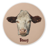 Bossy the Cow Ceramic Knob Keramische Knop (Voorkant)