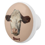 Bossy the Cow Ceramic Knob Keramische Knop (Rechts)