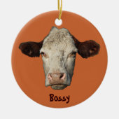 Bossy's kerst-versiering keramisch ornament (Voorkant)