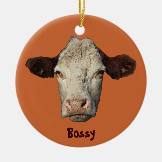 Bossy's kerst-versiering keramisch ornament (Voorkant)