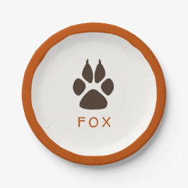 Bosthema Birthday Party Paper Borden - Fox Papieren Bordje