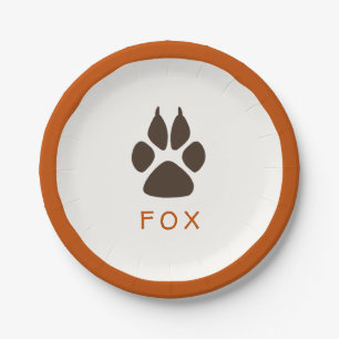 Bosthema Birthday Party Paper Borden - Fox Papieren Bordje