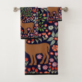 Bosthemegrens rendiermooie wilde bloemen bad handdoek (Insitu)