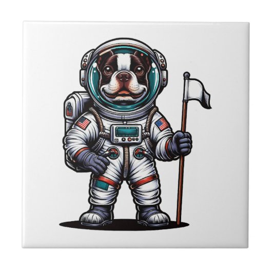 Bostie Astronaut Tegeltje (Voorkant)