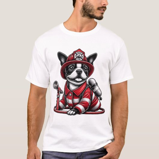 Bostie Fire Dog T-shirt (Voorkant)