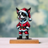 Bostie Kerstman Acryl Bord (Neutraal)