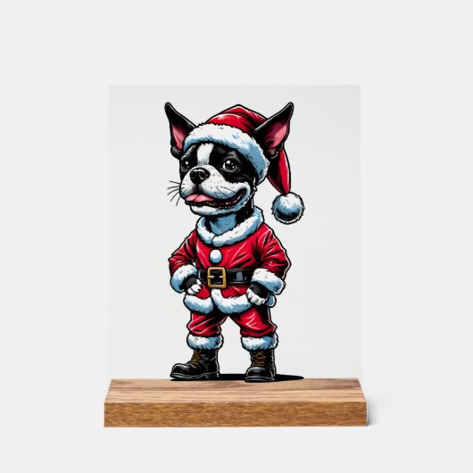 Bostie Kerstman Acryl Bord (Voorkant)