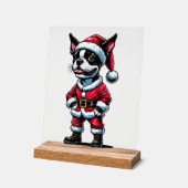 Bostie Kerstman Acryl Bord (Hoek)