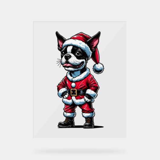 Bostie Kerstman Acryl Bord (Voorkant)
