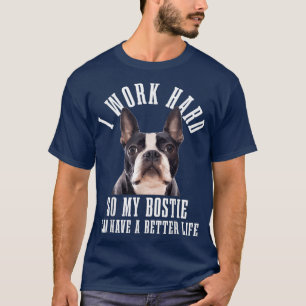 Bostie mam Dog Dad Funny Boston Terrier T-shirt