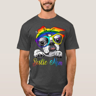 Bostie mam voor LGBT Pride Boston Terrier Dogs Lov T-shirt