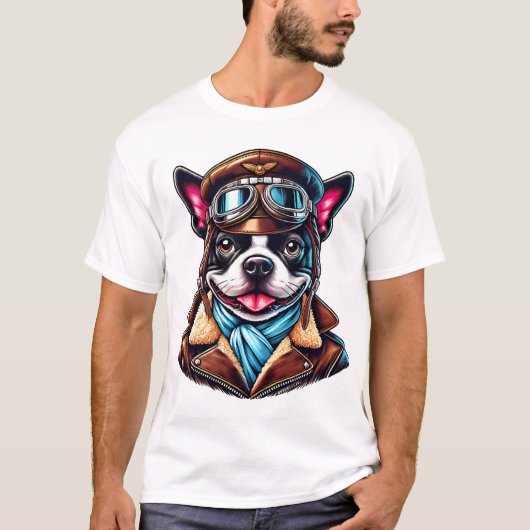 Bostie Pilot Ontwerp T-shirt (Voorkant)