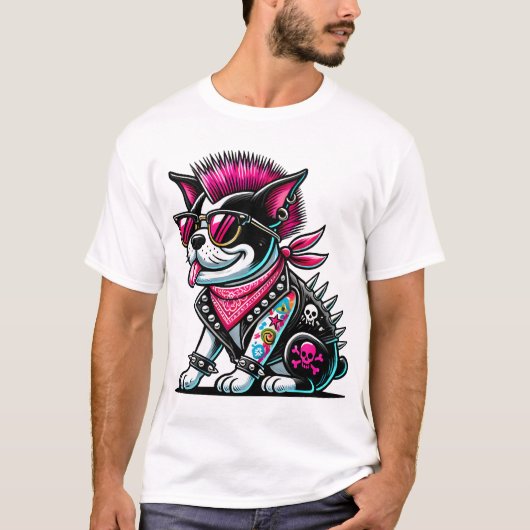 Bostie Punk Ontwerp T-shirt (Voorkant)