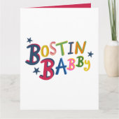 BOSTIN BABBY Black Country Words New Baby Kaart (Voorkant)