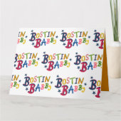 BOSTIN BABBY Black Country Words New Baby Kaart (Voorkant)