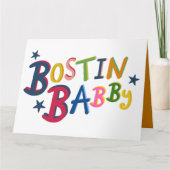 BOSTIN BABBY Black Country Words New Baby Kaart (Voorkant)