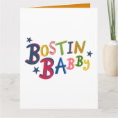 BOSTIN BABBY Black Country Words New Baby Kaart (Voorkant)