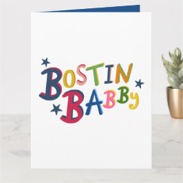 BOSTIN BABBY Black Country Words New Baby Kaart