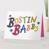 BOSTIN BABBY Black Country Words New Baby Kaart (Voorkant)