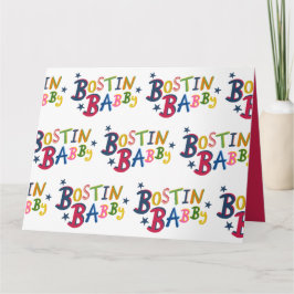 BOSTIN BABBY Black Country Words New Baby Kaart