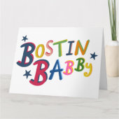 BOSTIN BABBY Black Country Words New Baby Kaart (Voorkant)