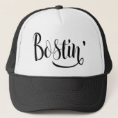 Bostin' Birmingham Black Country Slang Trucker Hat Trucker Pet (Voorkant)