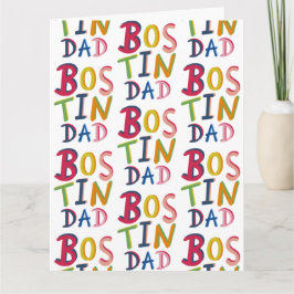 Bostin Dad Black Country Birthday of Vaderdag Kaart