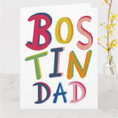 Bostin Dad Black Country Birthday of Vaderdag Kaart (Gele Bloem)