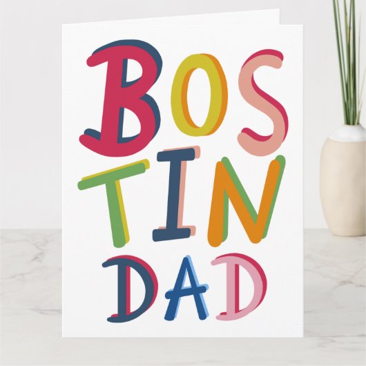 Bostin Dad Black Country Birthday of Vaderdag Kaart (Voorkant)
